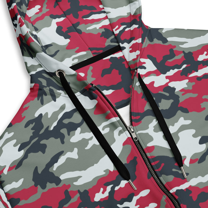 American M81 Firefighter Red CAMO Unisex Zip Hoodie