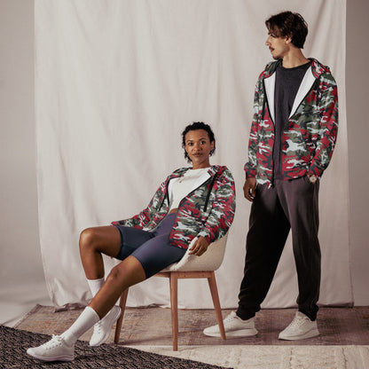 American M81 Firefighter Red CAMO Unisex zip hoodie - Zip Hoodies