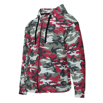 American M81 Firefighter Red CAMO Unisex zip hoodie - Zip Hoodies