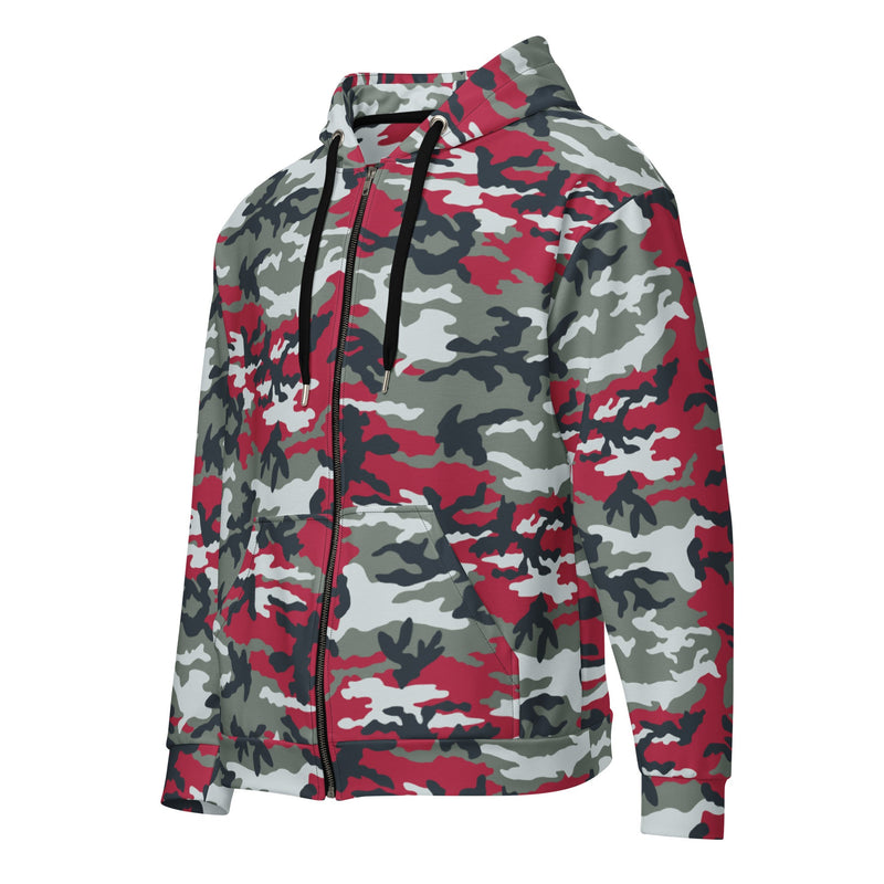 American M81 Firefighter Red CAMO Unisex Zip Hoodie
