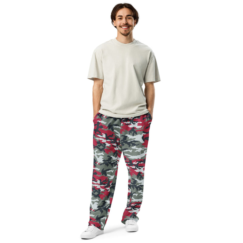 Classic M81 Firefighter Red CAMO Unisex Wide-Leg Joggers