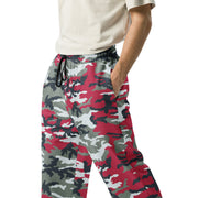Classic M81 Firefighter Red CAMO Unisex Wide-Leg Joggers