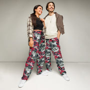 Classic M81 Firefighter Red CAMO Unisex Wide-Leg Joggers - 2XS