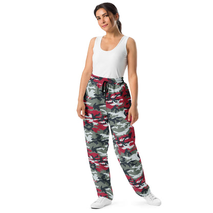 American M81 Firefighter Red CAMO Wide-leg joggers - Joggers
