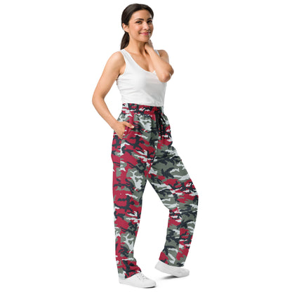 American M81 Firefighter Red CAMO Wide-leg joggers - Joggers