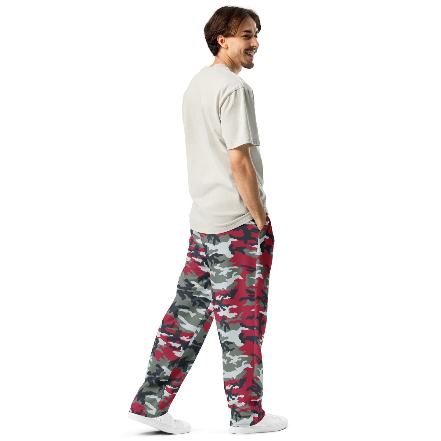 American M81 Firefighter Red CAMO Wide-leg joggers - Joggers