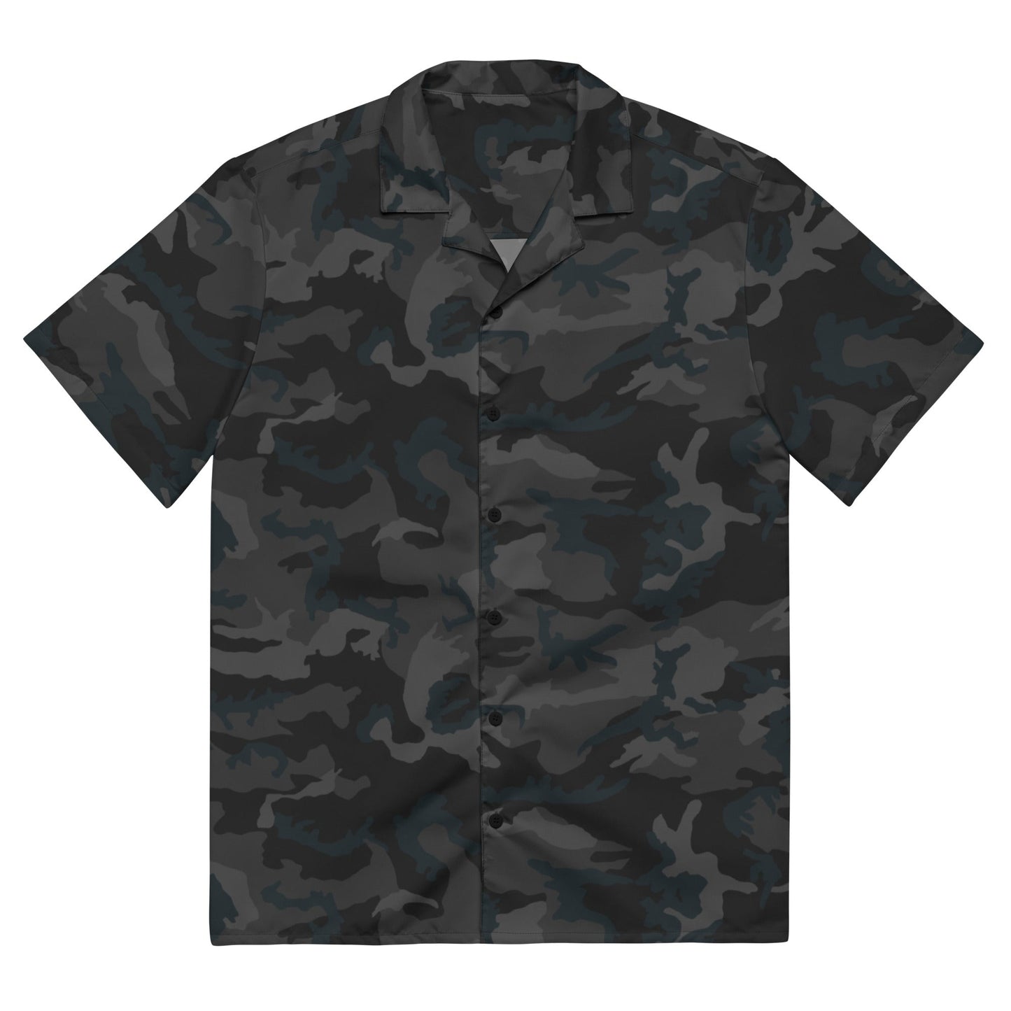 American M81 Night CAMO Unisex Short-Sleeve Button Shirt - 2XS