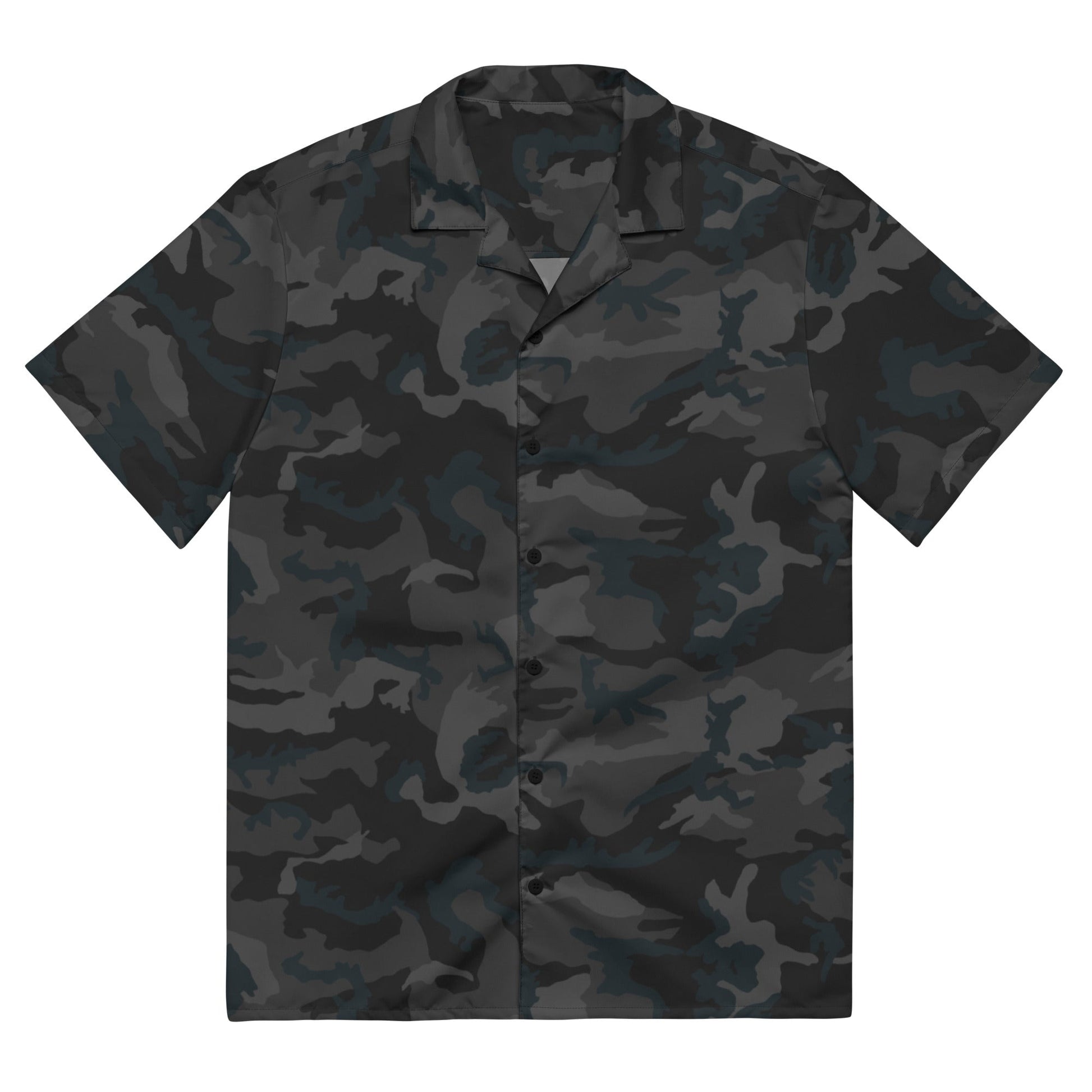 American M81 Night CAMO Unisex Short-Sleeve Button Shirt - 2XS
