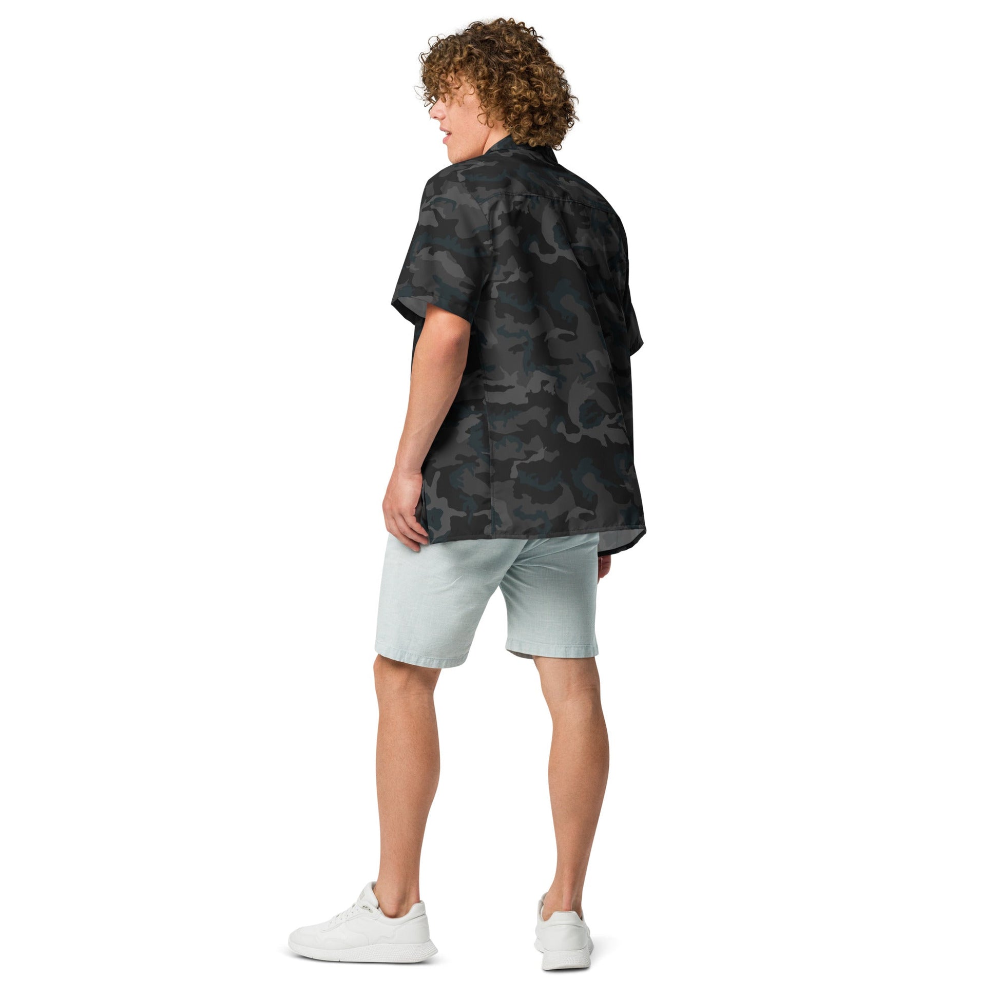 American M81 Night CAMO Unisex Short-Sleeve Button Shirt