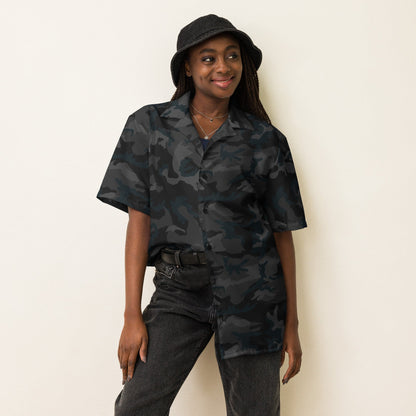 American M81 Night CAMO Unisex Short-Sleeve Button Shirt