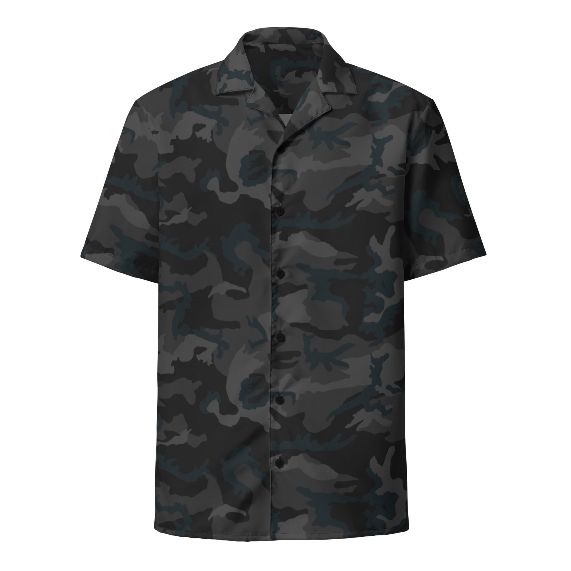 American M81 Night CAMO Unisex Short-Sleeve Button Shirt