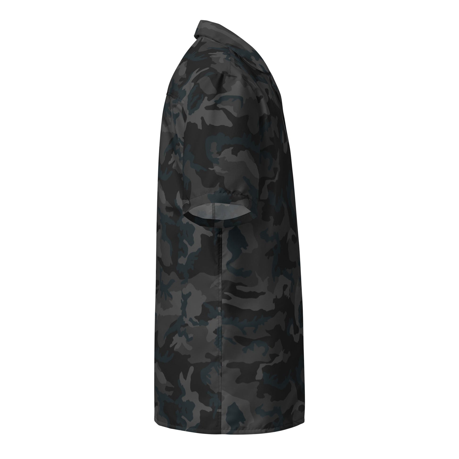 American M81 Night CAMO Unisex Short-Sleeve Button Shirt