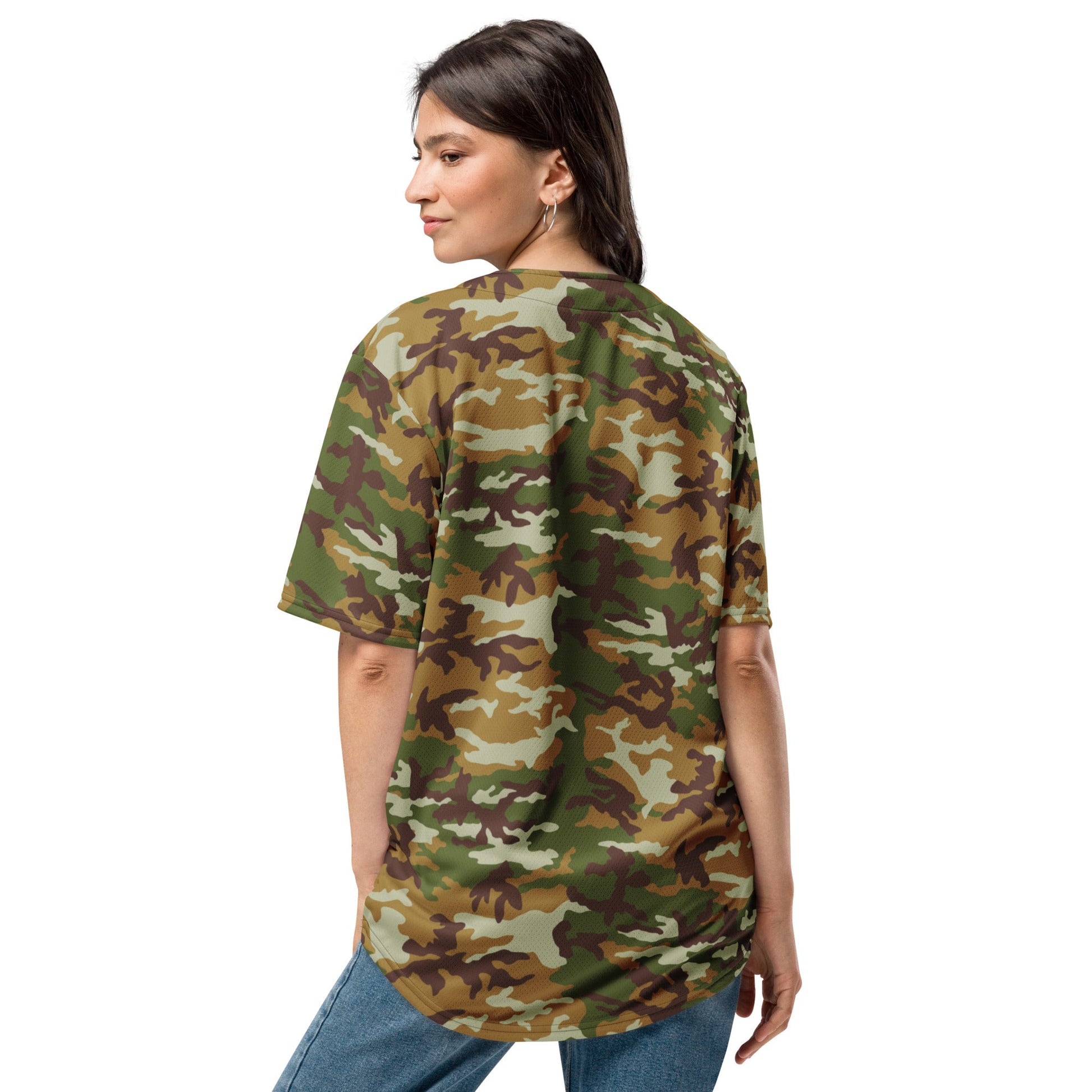American M81 Olive Brush Woodland CAMO baseball jersey - Baseball Jerseys