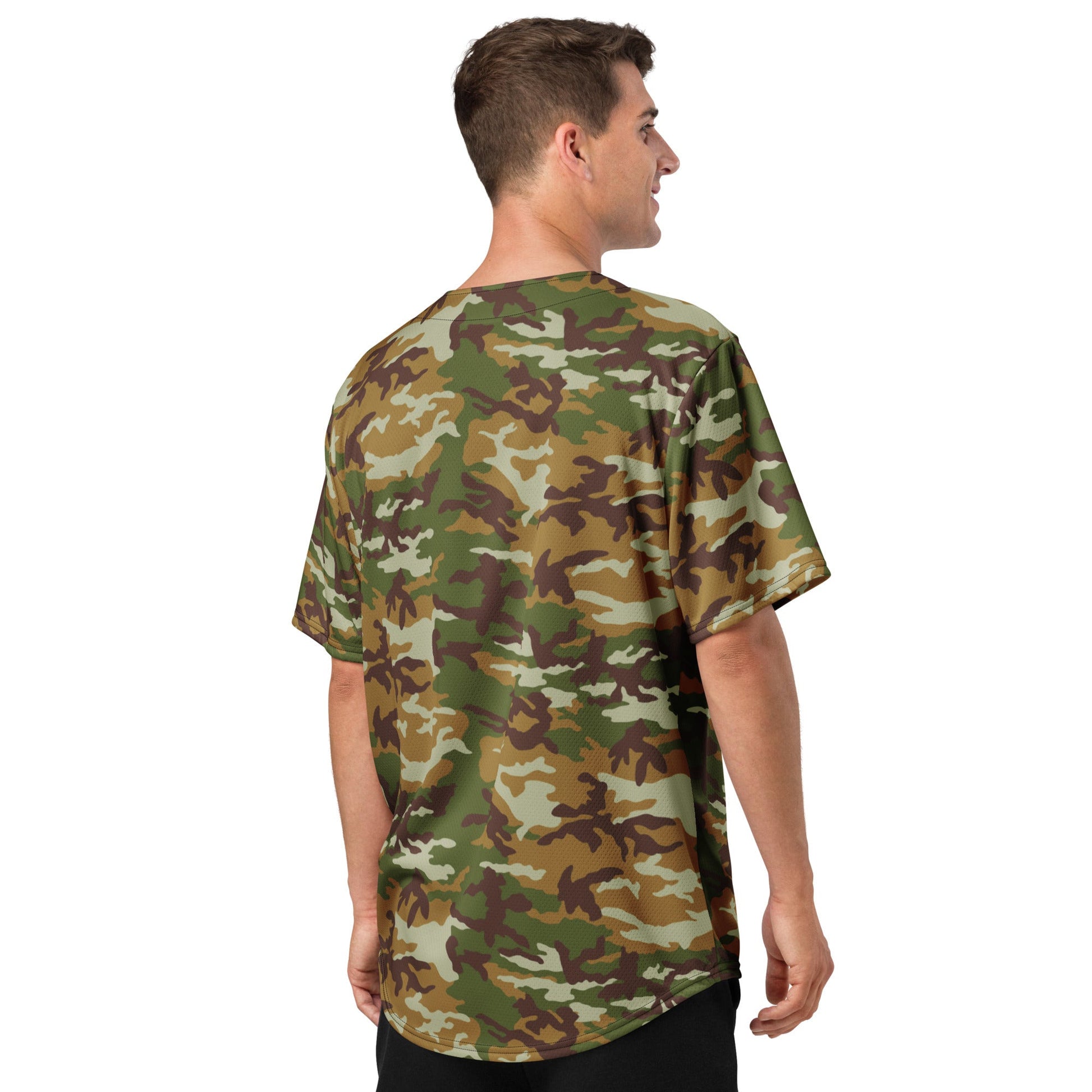 American M81 Olive Brush Woodland CAMO baseball jersey - Baseball Jerseys