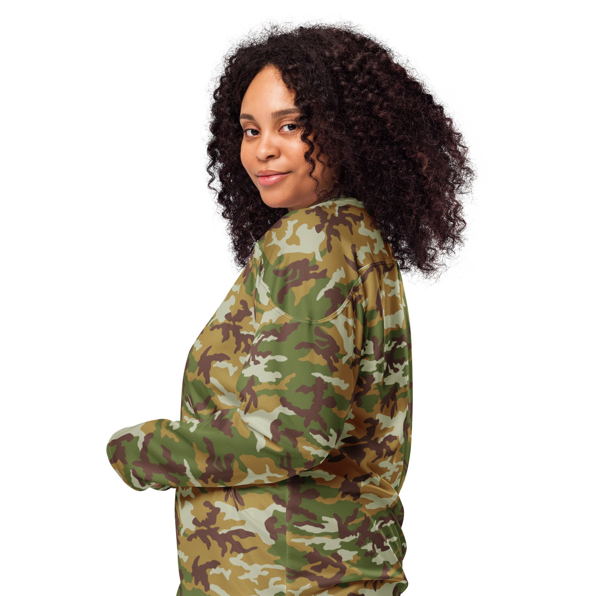 American M81 Olive Brush Woodland CAMO hockey fan jersey - Hockey Jerseys