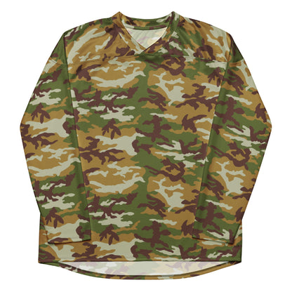 American M81 Olive Brush Woodland CAMO hockey fan jersey - Hockey Jerseys