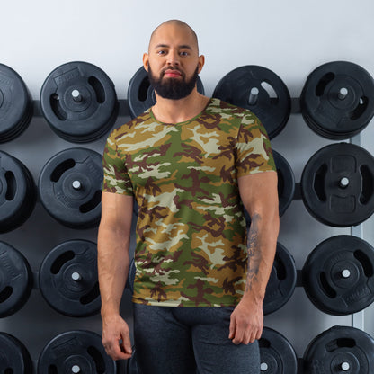 American M81 Olive Brush Woodland CAMO Mens Athletic T-Shirt - XS