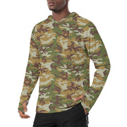Classic M81 Olive Brush Woodland CAMO Mens Sunscreen Sports Hoodie With Thumb Holes