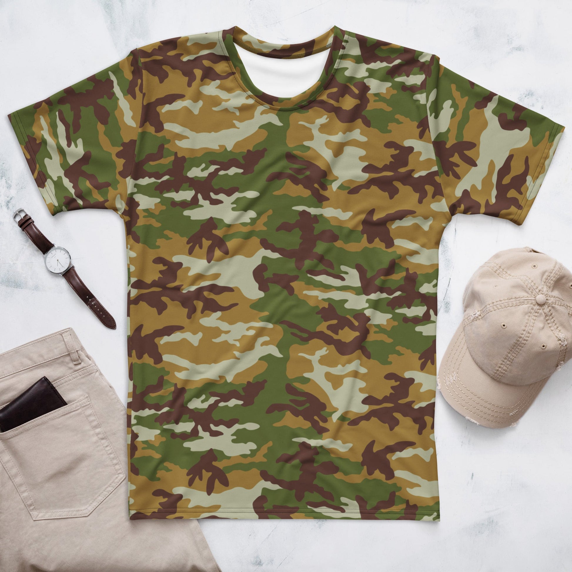 American M81 Olive Brush Woodland CAMO Mens t-shirt - XS - T-Shirts