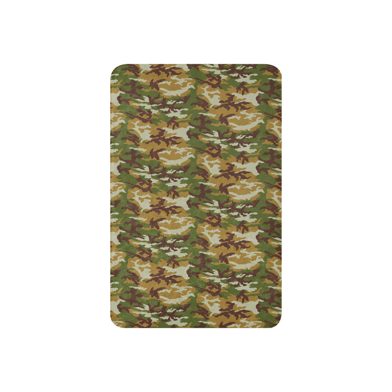American M81 Olive Brush Woodland CAMO Sherpa Blanket
