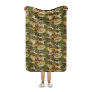 American M81 Olive Brush Woodland CAMO Sherpa Blanket - 37″×57″