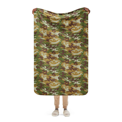 American M81 Olive Brush Woodland CAMO Sherpa blanket - 37″×57″ - Blankets