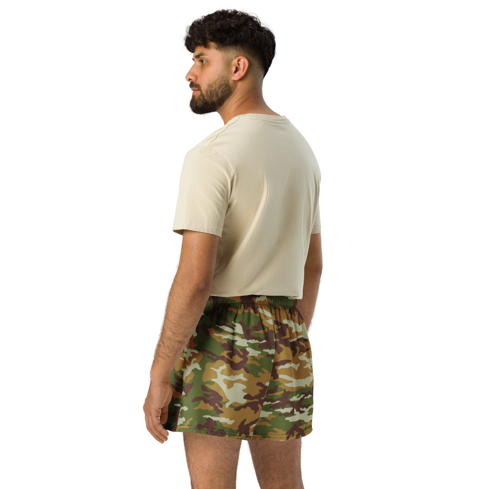 American M81 Olive Brush Woodland CAMO Unisex Athletic Shorts