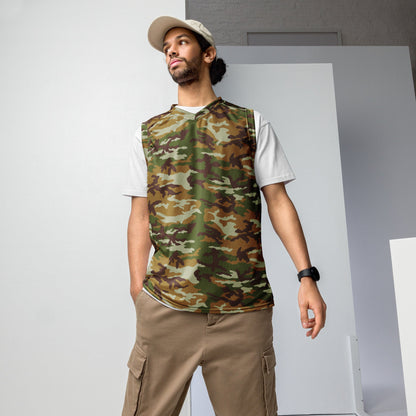 American M81 Olive Brush Woodland CAMO Unisex Basketball Jersey - 2XS