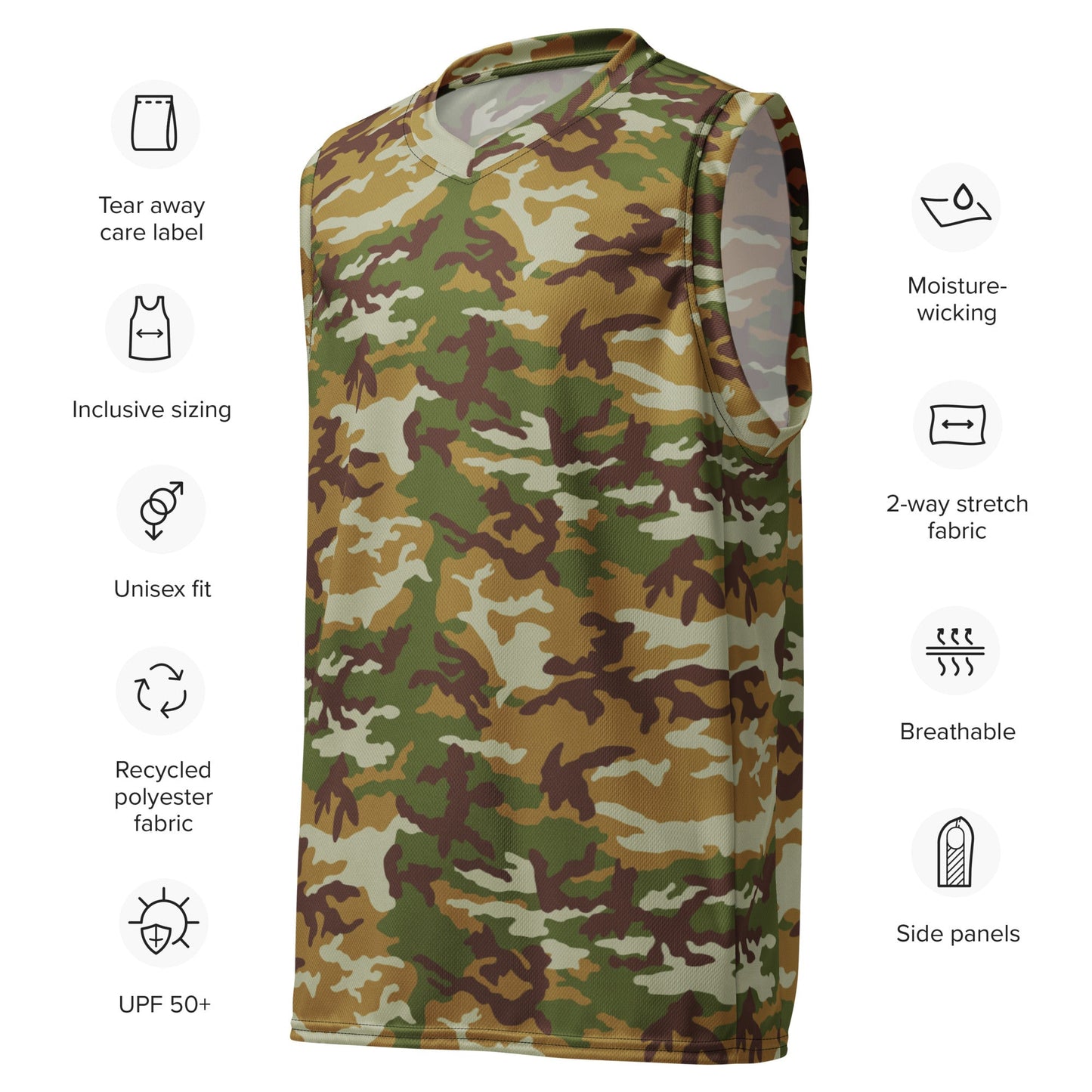 American M81 Olive Brush Woodland CAMO Unisex Basketball Jersey