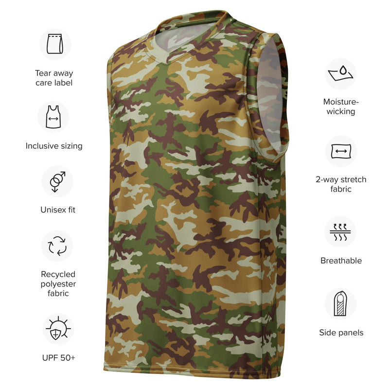 American M81 Olive Brush Woodland CAMO Unisex Basketball Jersey