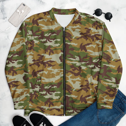 American M81 Olive Brush Woodland CAMO Unisex Bomber Jacket