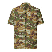 Classic M81 Olive Brush Woodland CAMO Unisex Short-Sleeve Button Shirt - Button-Up