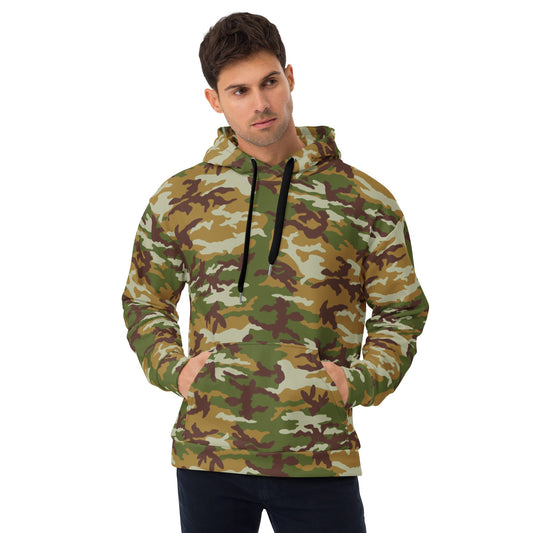 American M81 Olive Brush Woodland CAMO Unisex Hoodie - 2XS - Hoodies