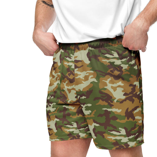 American M81 Olive Brush Woodland CAMO Unisex mesh shorts - Mesh Shorts