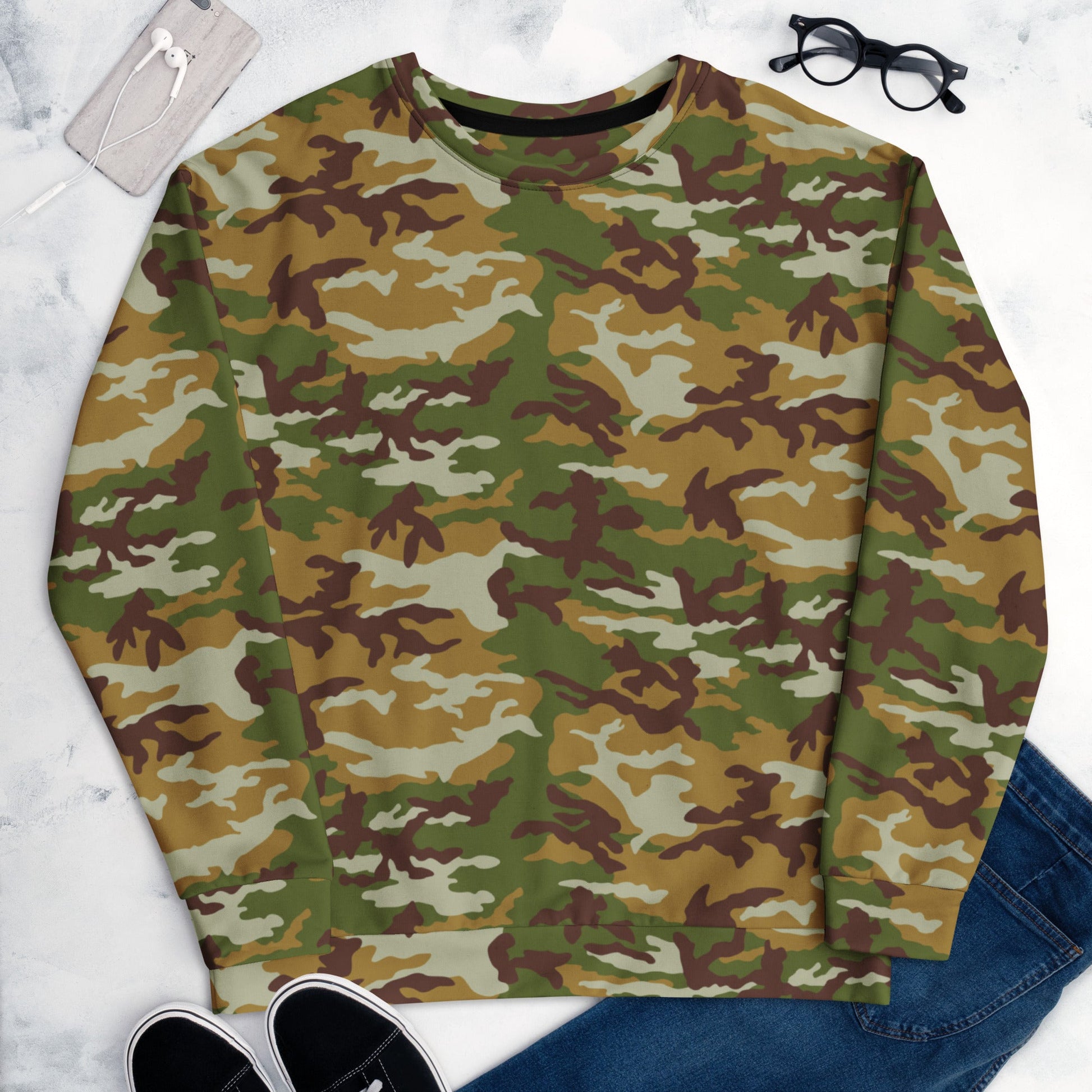 American M81 Olive Brush Woodland CAMO Unisex Sweatshirt