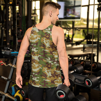 American M81 Olive Brush Woodland CAMO Unisex Tank Top