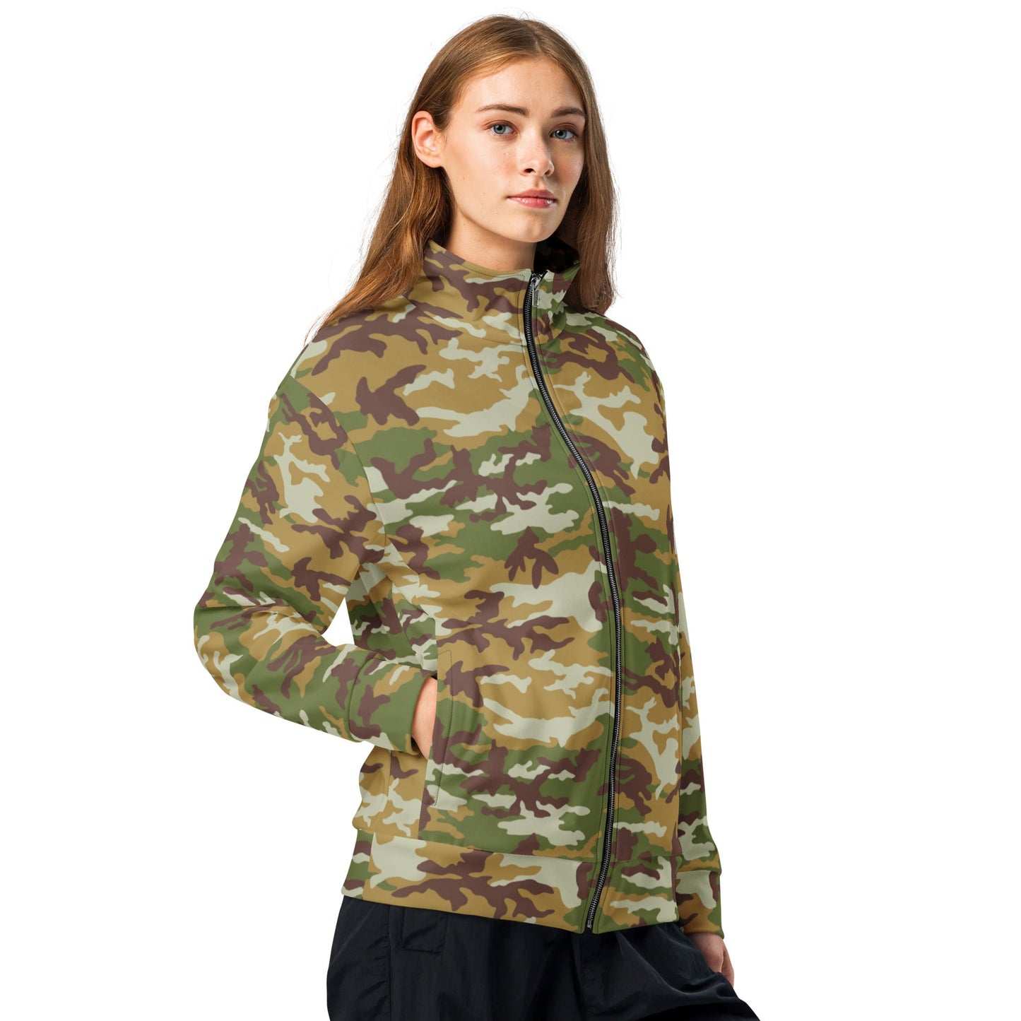 American M81 Olive Brush Woodland CAMO Unisex Track Jacket