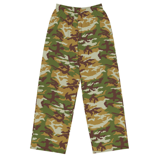 American M81 Olive Brush Woodland CAMO unisex wide-leg pants - 2XS - Wide-leg Pants