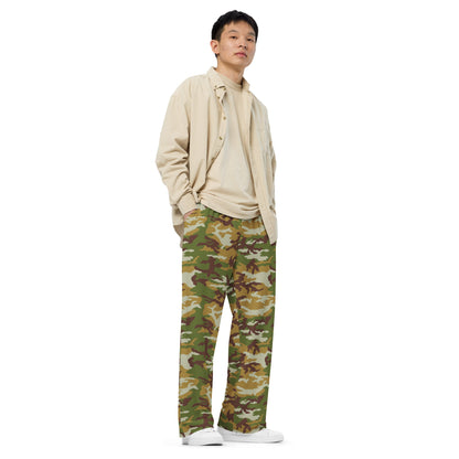 American M81 Olive Brush Woodland CAMO Unisex Wide-Leg Leisure Pants