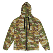 American M81 Olive Brush Woodland CAMO Unisex Zip Hoodie - 2XS