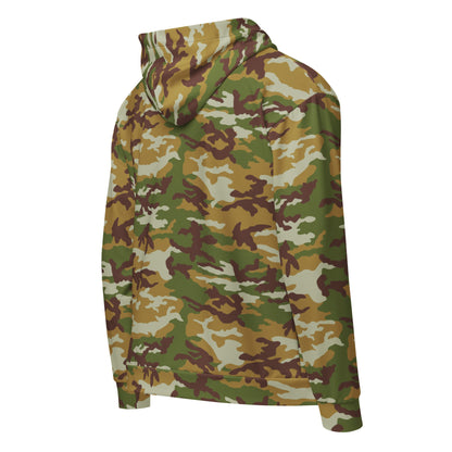 American M81 Olive Brush Woodland CAMO Unisex Zip Hoodie