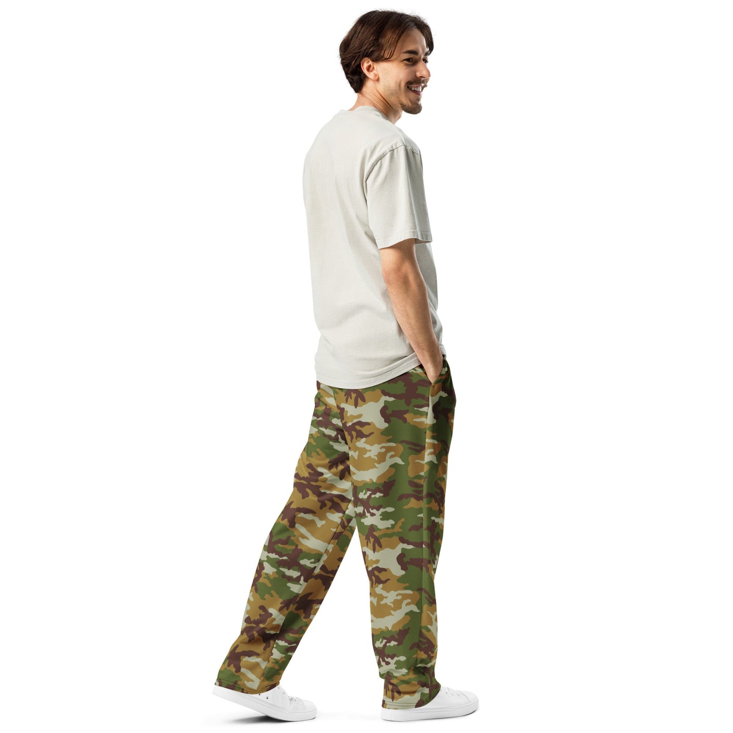 American M81 Olive Brush Woodland CAMO Wide-leg joggers - Joggers