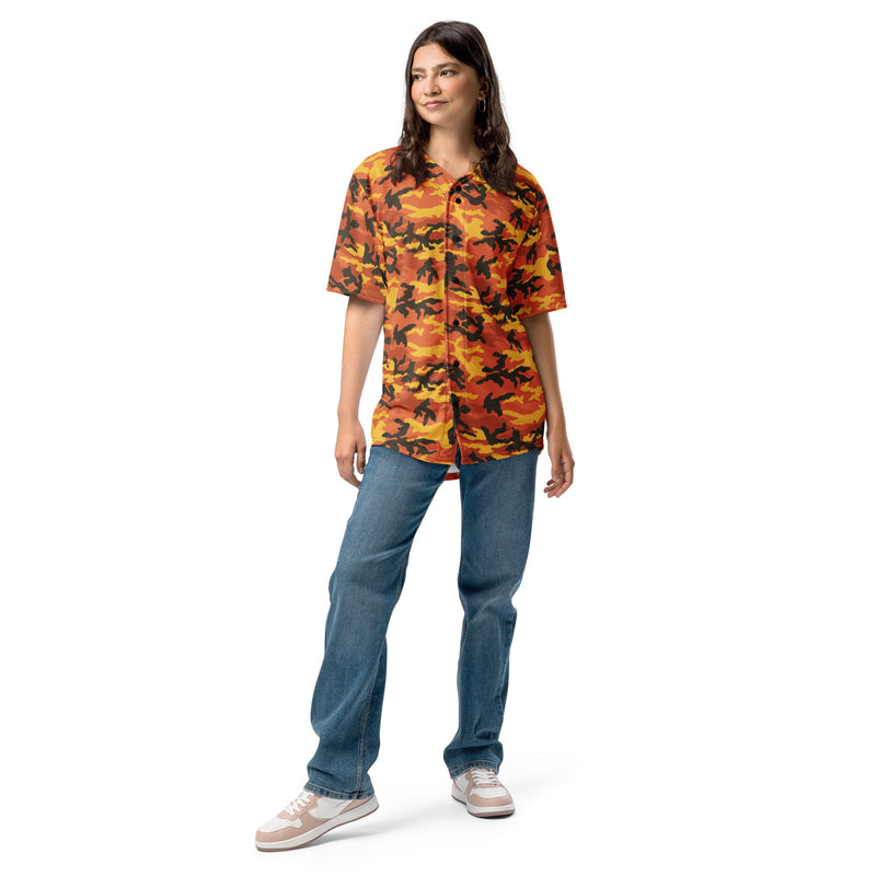 Classic M81 Savage Orange Hunting CAMO Unisex Baseball Jersey