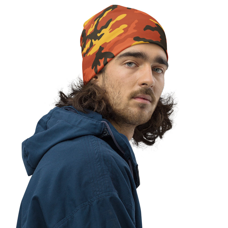 Classic M81 Savage Orange Hunting CAMO Beanie - Head