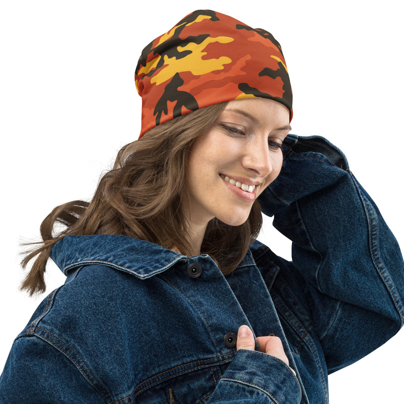 Classic M81 Savage Orange Hunting CAMO Beanie - Head