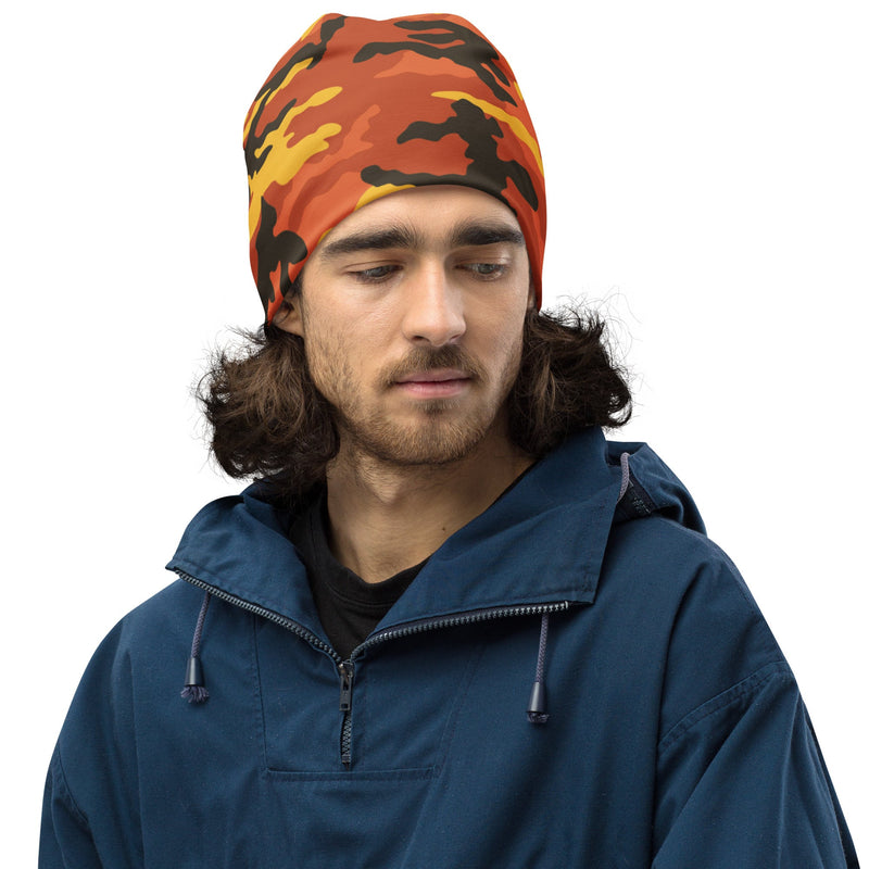 Classic M81 Savage Orange Hunting CAMO Beanie - Head