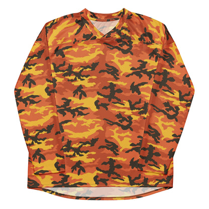 American M81 Savage Orange Hunting CAMO hockey fan jersey - Hockey Jerseys
