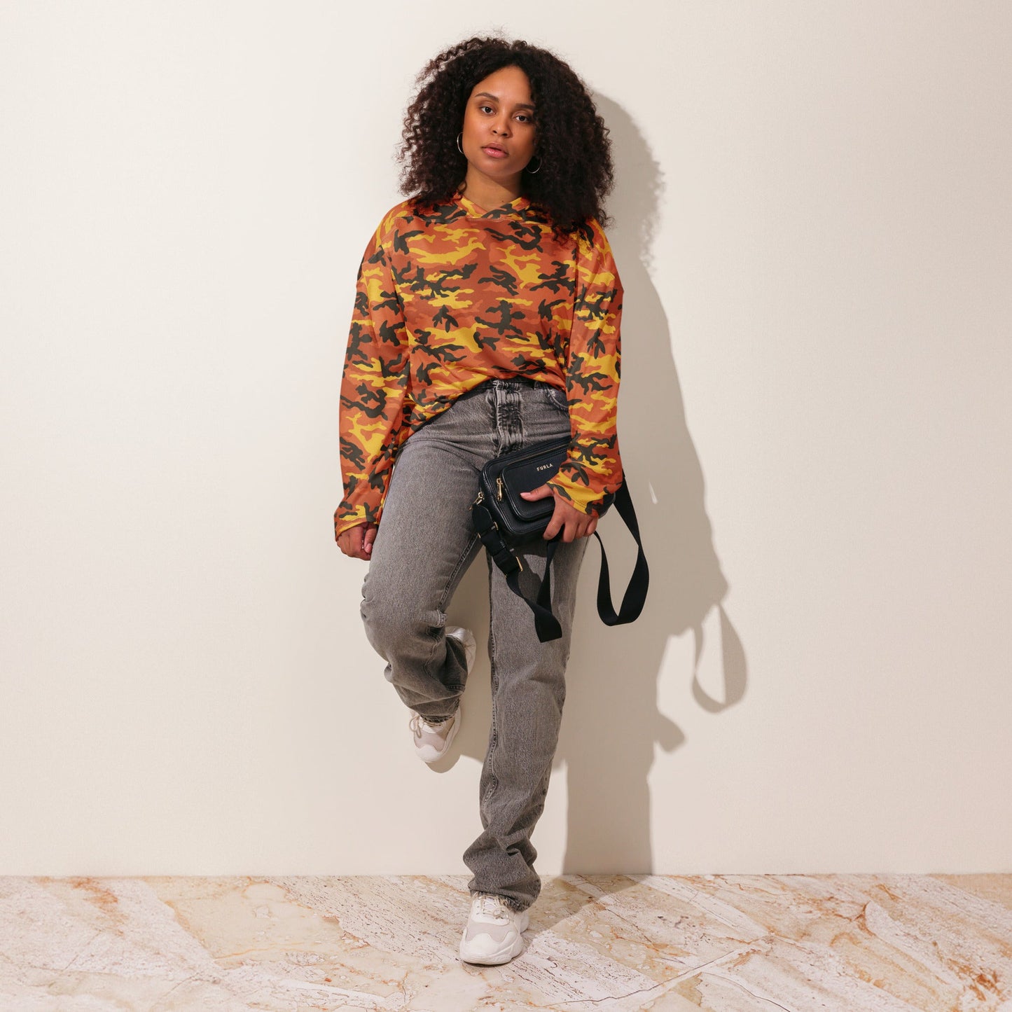 American M81 Savage Orange Hunting CAMO hockey fan jersey - Hockey Jerseys