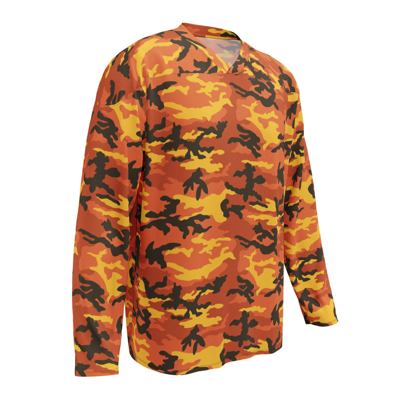American M81 Savage Orange Hunting CAMO Unisex Hockey Fan Jersey