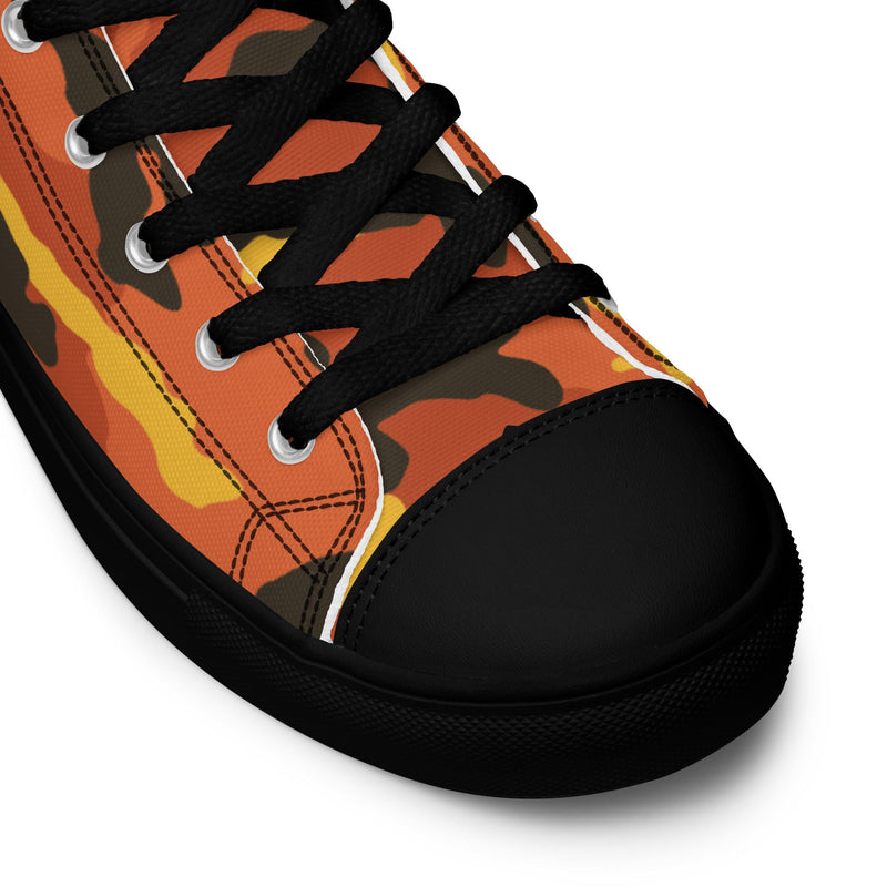 Classic M81 Savage Orange Hunting CAMO Mens High-Top Canvas Shoes
